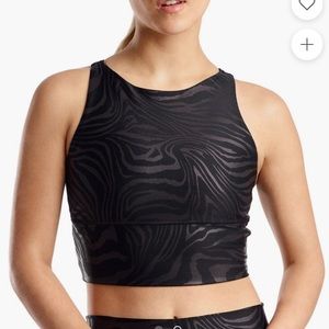 DYI High Neck Elevate Racer Bra Matte Zebra Foil